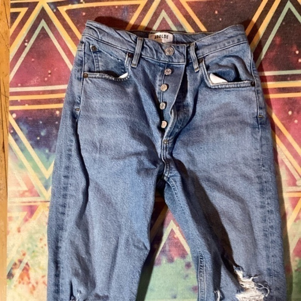 AGOLDE Riley High Rise Straight Crop Jeans